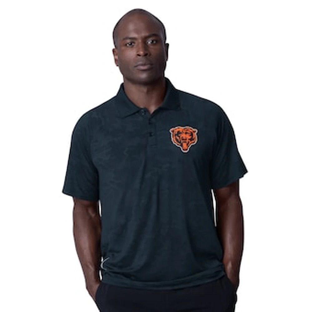 Men's MSX by Michael Strahan Navy Chicago Bears Baseline Raglan Polo