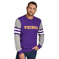 Men's Tommy Hilfiger Purple/Heather Gray Minnesota Vikings Acrylic Crewneck Pullover Sweatshirt