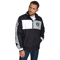 Men's Tommy Hilfiger Black Las Vegas Raiders Gael Lightweight Half-Zip Hoodie Jacket