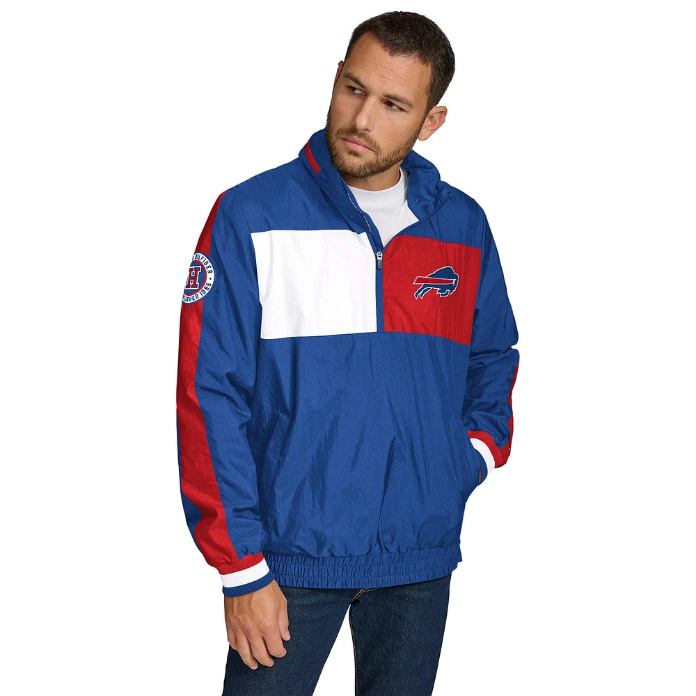 Men's Tommy Hilfiger Royal Buffalo Bills Gael Lightweight Half-Zip Hoodie Jacket