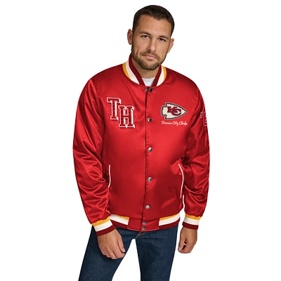 Men's Tommy Hilfiger Red Kansas City Chiefs Dante Full-Snap Satin Jacket