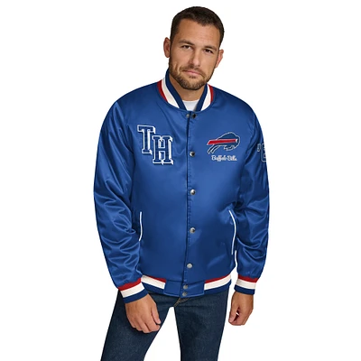 Men's Tommy Hilfiger Royal Buffalo Bills Dante Full-Snap Satin Jacket