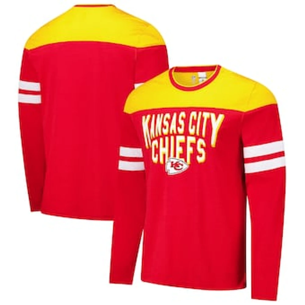 Men's G-III Sports by Carl Banks Red/Gold Kansas City Chiefs Adaptive Hail Mary Long Sleeve T-Shirt