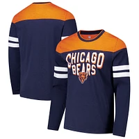 Men's G-III Sports by Carl Banks Navy/Orange Chicago Bears Adaptive Hail Mary Long Sleeve T-Shirt