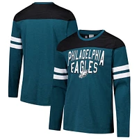 Men's G-III Sports by Carl Banks Midnight Green/Black Philadelphia Eagles Adaptive Hail Mary Long Sleeve T-Shirt