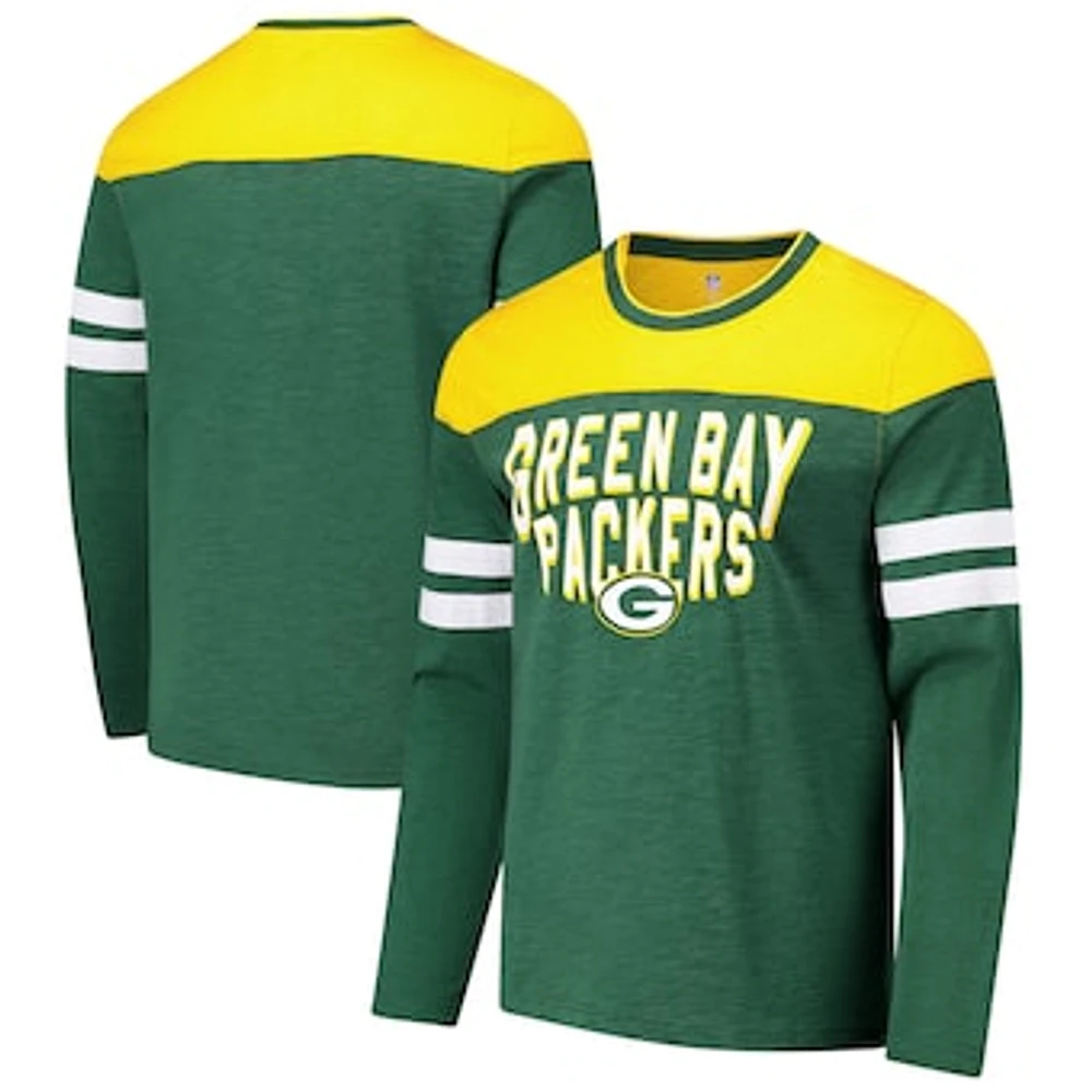 Men's G-III Sports by Carl Banks Green/Gold Green Bay Packers Adaptive Hail Mary Long Sleeve T-Shirt