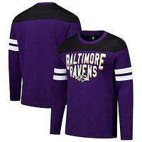 Men's G-III Sports by Carl Banks Purple/Black Baltimore Ravens Adaptive Hail Mary Long Sleeve T-Shirt