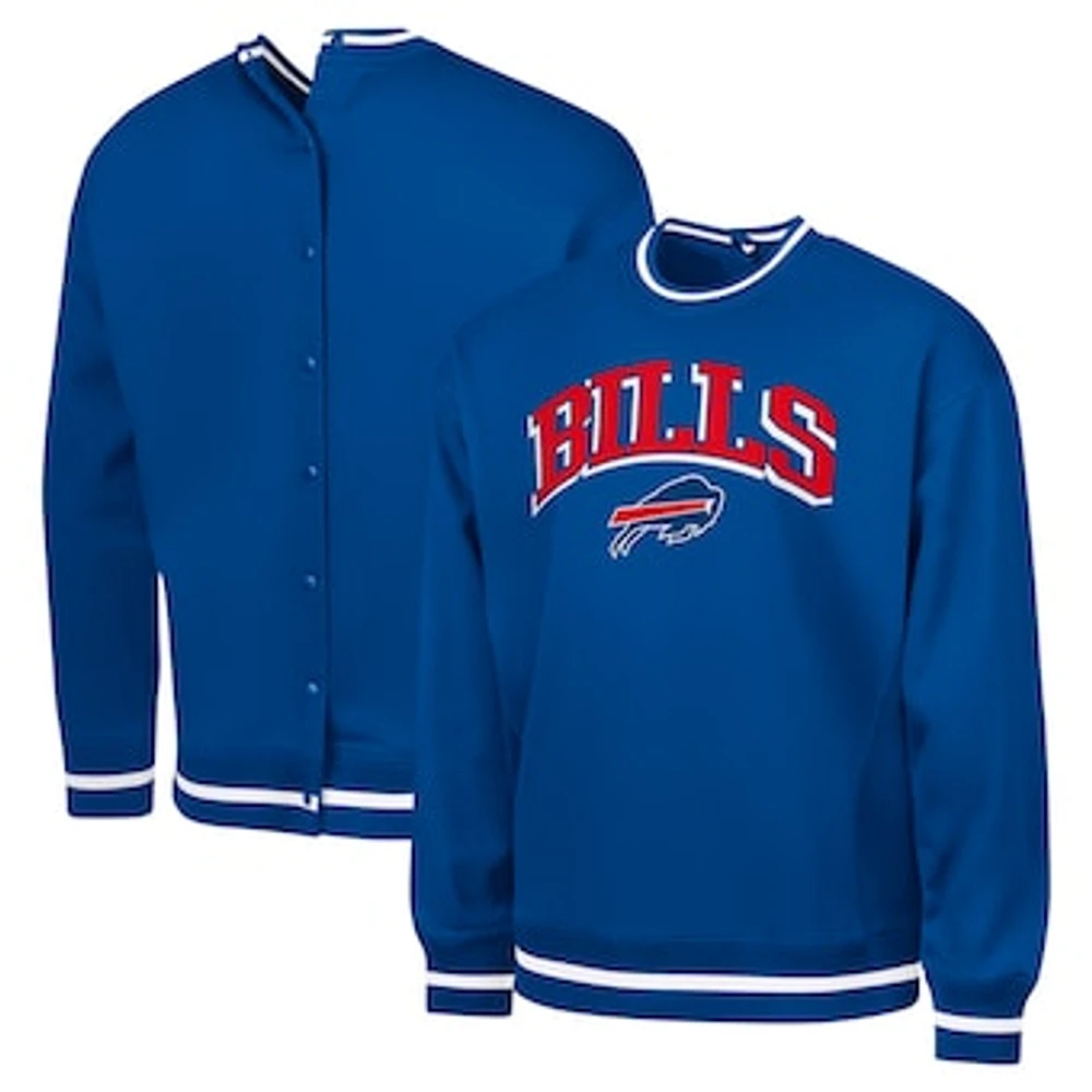 Men's G-III Sports by Carl Banks Royal Buffalo Bills Adaptive Blocker Fleece Pullover Sweatshirt