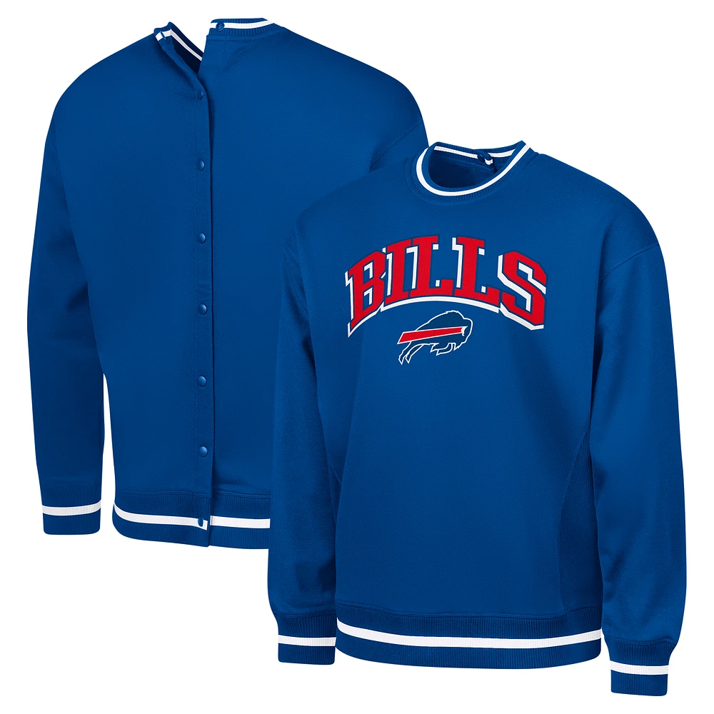 Men's G-III Sports by Carl Banks Royal Buffalo Bills Adaptive Blocker Fleece Pullover Sweatshirt