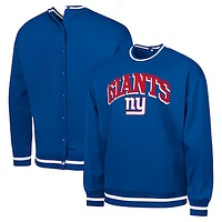 Men's G-III Sports by Carl Banks Royal New York Giants Adaptive Blocker Fleece Pullover Sweatshirt