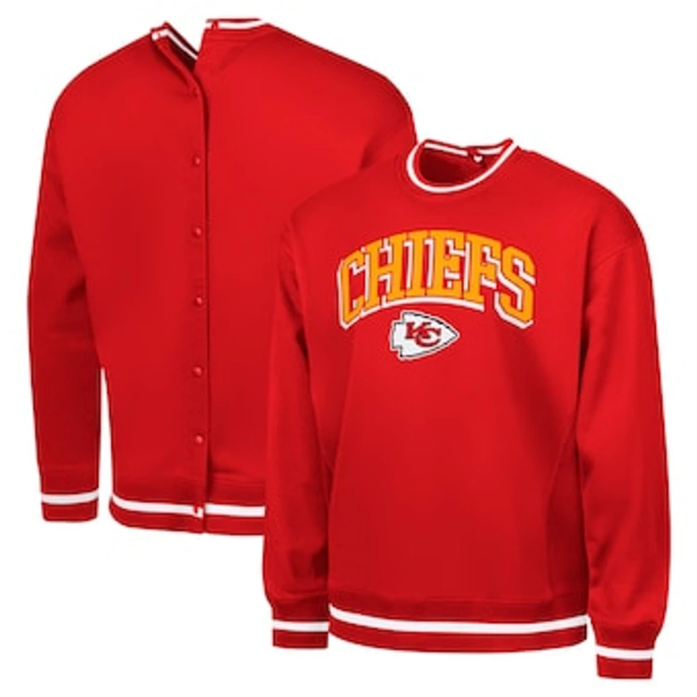 Men's G-III Sports by Carl Banks Red Kansas City Chiefs Adaptive Blocker Fleece Pullover Sweatshirt