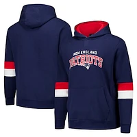 Men's G-III Sports by Carl Banks Navy/Red New England Patriots Adaptive Faceoff Pullover Hoodie