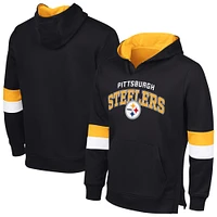 Men's G-III Sports by Carl Banks Black/Gold Pittsburgh Steelers Adaptive Faceoff Pullover Hoodie