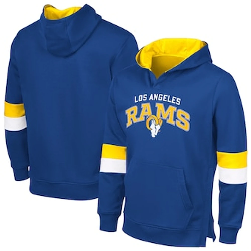 Men's G-III Sports by Carl Banks Royal/Gold Los Angeles Rams Adaptive Faceoff Pullover Hoodie