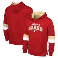 Men's G-III Sports by Carl Banks Scarlet/Gold San Francisco 49ers Adaptive Faceoff Pullover Hoodie