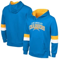 Men's G-III Sports by Carl Banks Powder Blue/Gold Los Angeles Chargers Adaptive Faceoff Pullover Hoodie