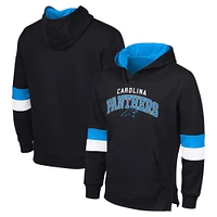 Men's G-III Sports by Carl Banks Black/Blue Carolina Panthers Adaptive Faceoff Pullover Hoodie