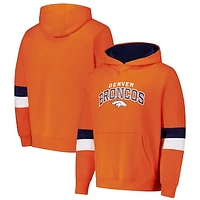 Men's G-III Sports by Carl Banks Orange/Navy Denver Broncos Adaptive Faceoff Pullover Hoodie