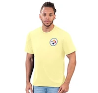 Men's Margaritaville Gold Pittsburgh Steelers Flip Flop T-Shirt