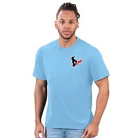 Men's Margaritaville Light Blue Houston Texans Flip Flop T-Shirt