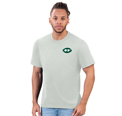 Men's Margaritaville Gray New York Jets Flip Flop T-Shirt