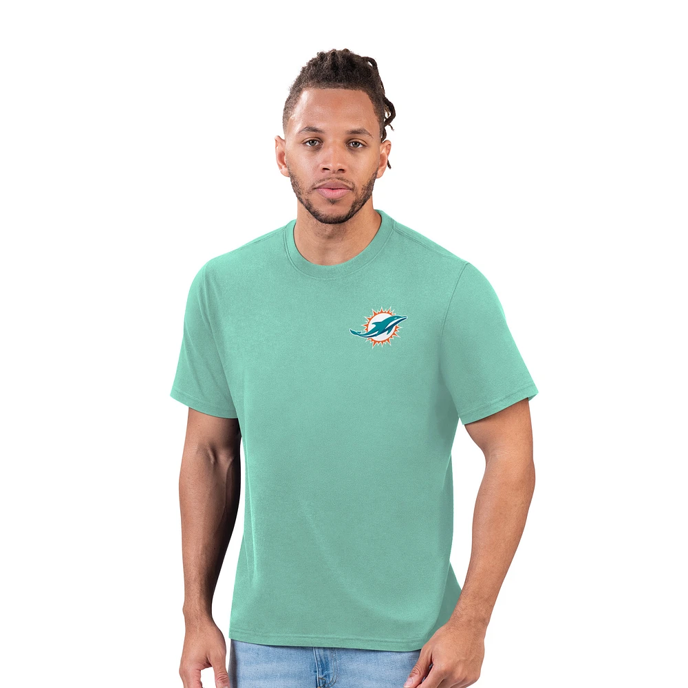 Men's Margaritaville Mint Miami Dolphins Flip Flop T-Shirt