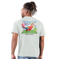 Men's Margaritaville Gray Las Vegas Raiders Flip Flop T-Shirt