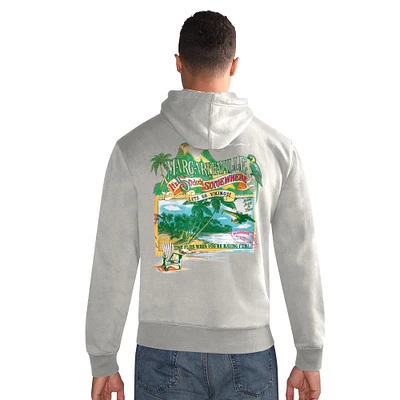 Men's Margaritaville  Gray Minnesota Vikings Time Flies Garment Dyed Pullover Hoodie