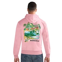 Men's Margaritaville  Orange Cincinnati Bengals Time Flies Garment Dyed Pullover Hoodie