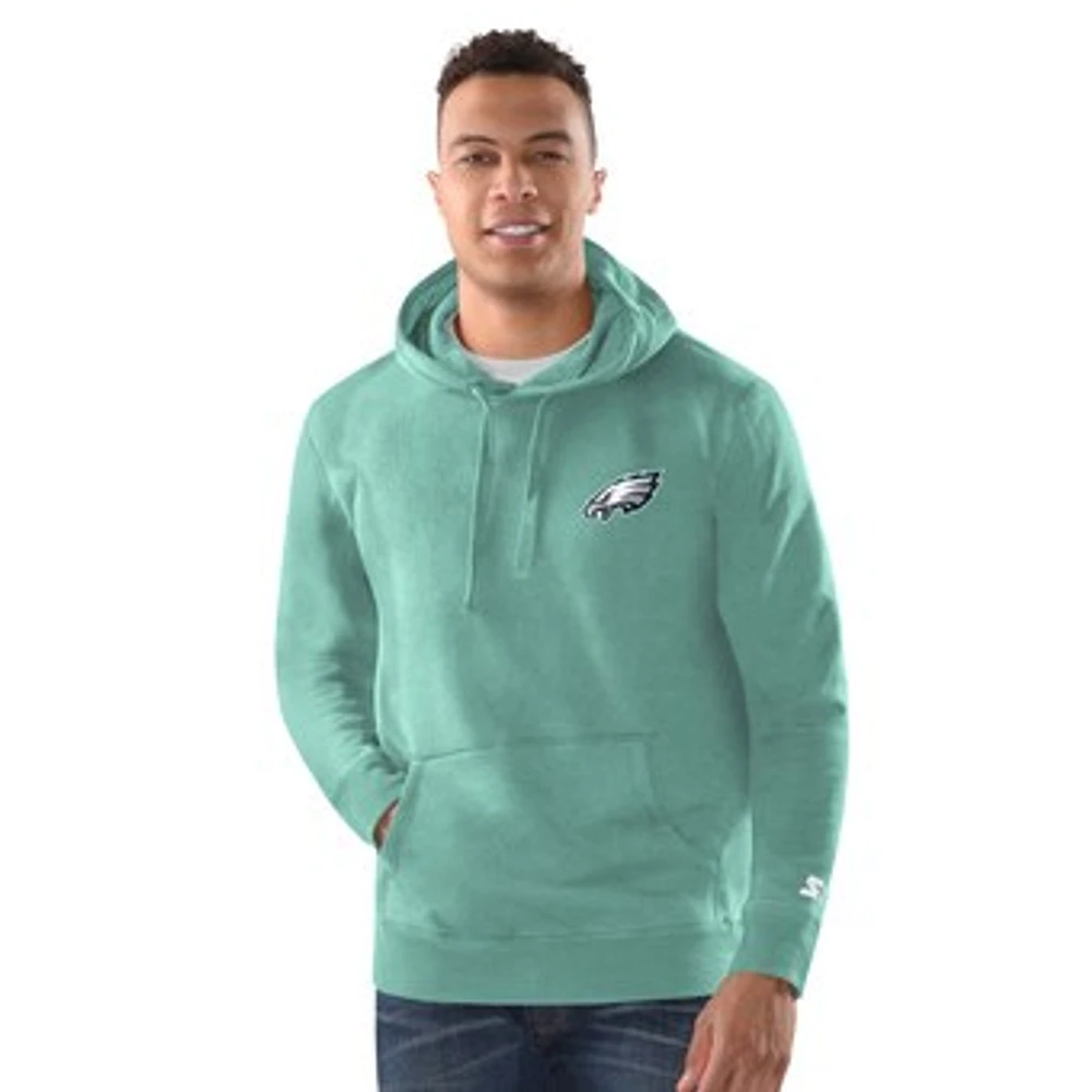 Men's Margaritaville  Teal Philadelphia Eagles Time Flies Garment Dyed Pullover Hoodie