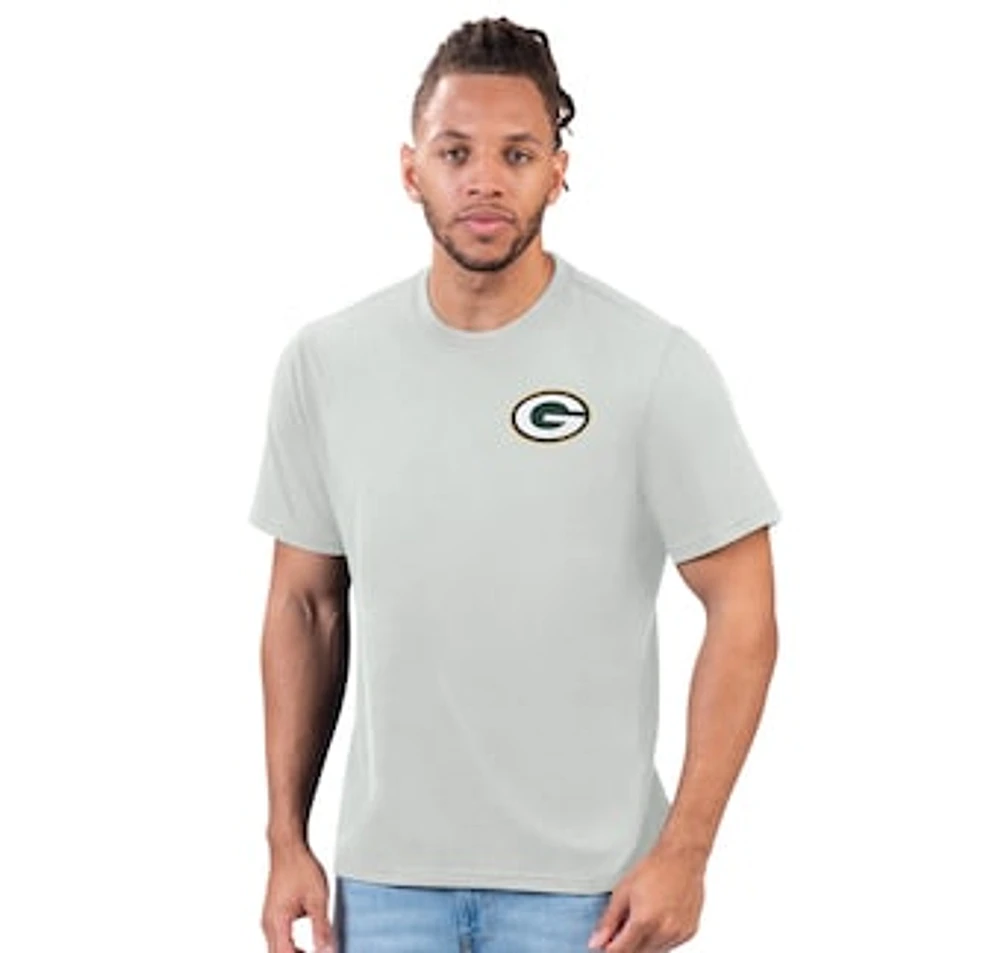 Men's Margaritaville Gray Green Bay Packers Time Flies T-Shirt