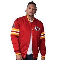 Men's Starter  Red Kansas City Chiefs Scout I Full-Snap Varsity Jacket