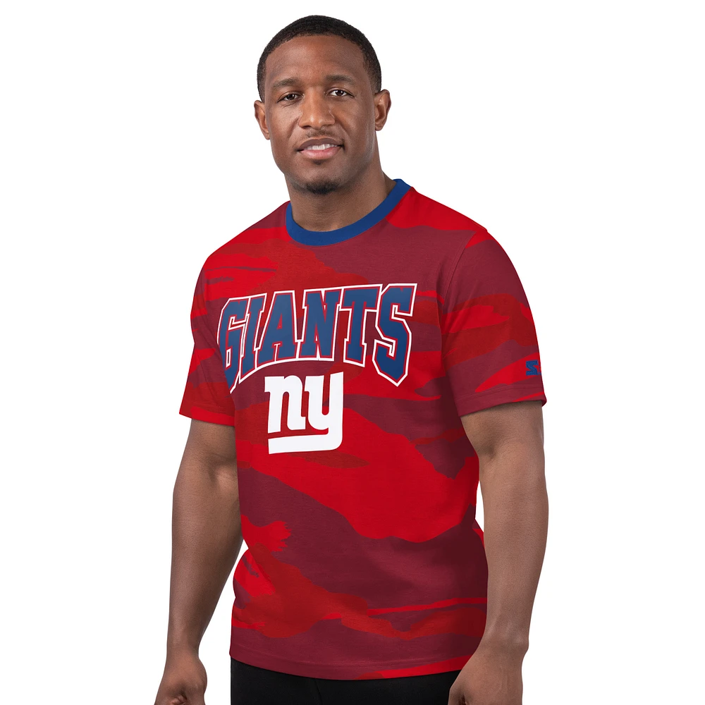 Men's Starter Red New York Giants Thursday Night Gridiron T-Shirt