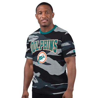 Men's Starter Camo/Gray Miami Dolphins Thursday Night Gridiron Classics Vintage Logo T-Shirt