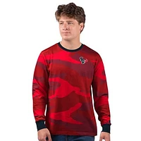 Men's Starter Red Houston Texans Thursday Night Gridiron Long Sleeve T-Shirt