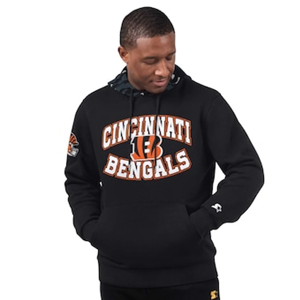 Men's Starter Black Cincinnati Bengals Thursday Night Gridiron Pullover Hoodie