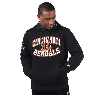 Men's Starter Black Cincinnati Bengals Thursday Night Gridiron Pullover Hoodie