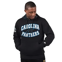 Men's Starter Black Carolina Panthers Thursday Night Gridiron Pullover Hoodie