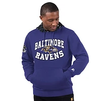 Men's Starter Purple Baltimore Ravens Thursday Night Gridiron Pullover Hoodie