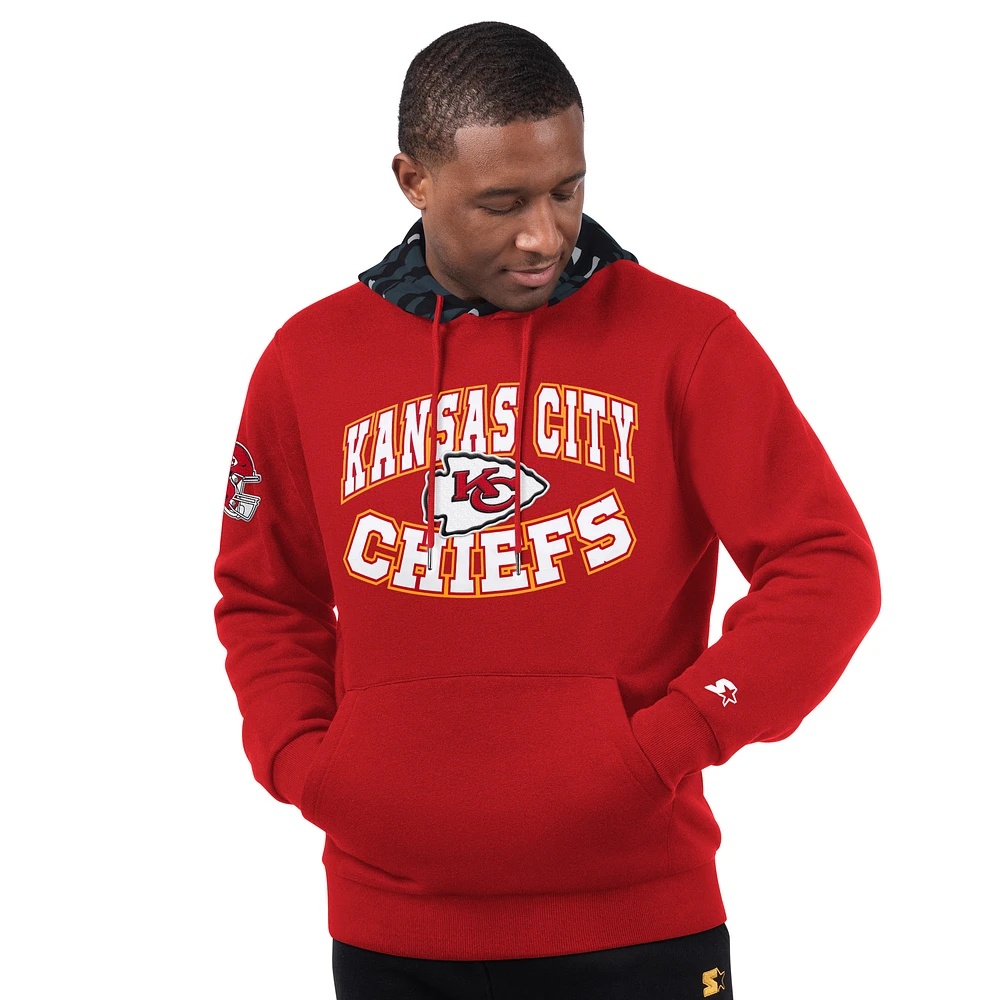 Men's Starter Red Kansas City Chiefs Thursday Night Gridiron Pullover Hoodie