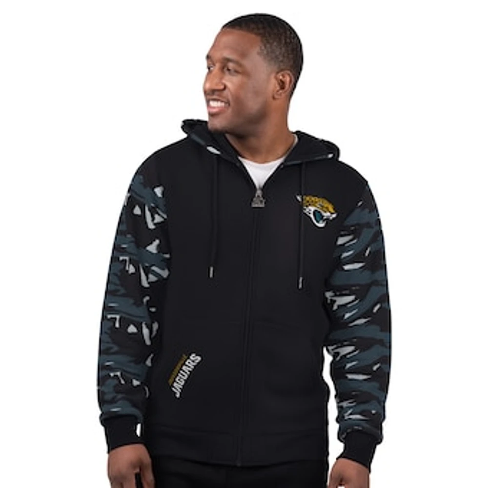 Men's Starter Black Jacksonville Jaguars Thursday Night Gridiron Full-Zip Hoodie