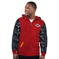 Men's Starter Red Kansas City Chiefs Thursday Night Gridiron Full-Zip Hoodie