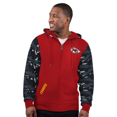 Men's Starter Red Kansas City Chiefs Thursday Night Gridiron Full-Zip Hoodie