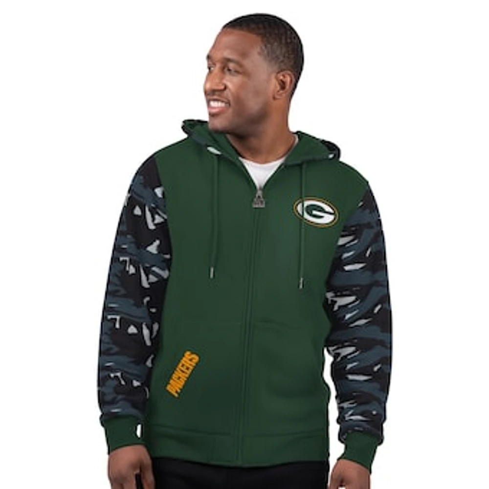 Men's Starter Green Bay Packers Thursday Night Gridiron Full-Zip Hoodie