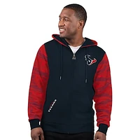 Men's Starter Navy Houston Texans Thursday Night Gridiron Full-Zip Hoodie