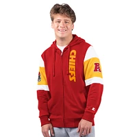 Men's Starter Red Kansas City Chiefs Extreme Full-Zip Hoodie