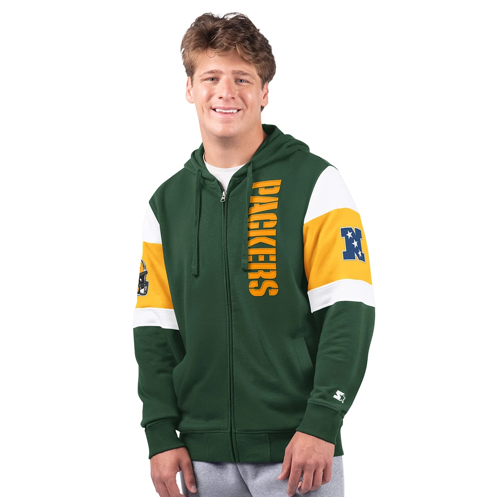 Men's Starter Green Bay Packers Extreme Full-Zip Hoodie