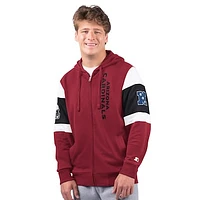 Men's Starter Cardinal Arizona Cardinals Extreme Full-Zip Hoodie