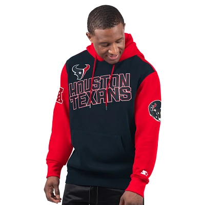 Men's Starter Navy Houston Texans Extreme Pullover Hoodie