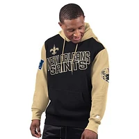 Men's Starter Black New Orleans Saints Extreme Pullover Hoodie